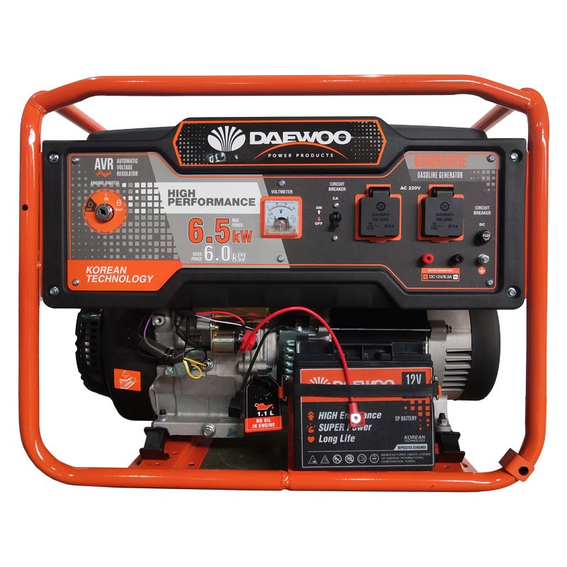 Generator Daewoo GDK6500E 6kW max 6.5kW start electric cu roti si manere Daewoo imagine noua
