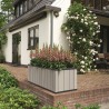 Jardiniera gradina polipropilena Keter Sequoia Duotech, imitatie lemn, gri, dreptunghiulara, pentru plante, fara farfurie, rezistent UV, 131x57x50 cm, 116 L
