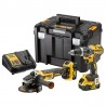 Set 2 Scule Electrice cu Acumulator DeWalt DCK2080P2T: Masina De Gaurit Si Insurubat DCD796 + Polizor Unghiular DCG405 + Cutie Tstak 