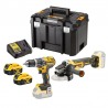 Set 2 Scule Electrice cu Acumulator DeWalt DCK2080P2T: Masina De Gaurit Si Insurubat DCD796 + Polizor Unghiular DCG405 + Cutie Tstak 