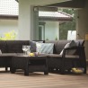 Set mobilier de gradina, maro, polipropilena, Keter Corfu Relax, pentru terasa, fara masa, canapea 4-5 locuri, rezistent la raze UV si intemperii 