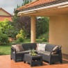 Set mobilier de gradina, polipropilena, Keter Corfu Relax, pentru terasa, fara masa, 4-5 persoane, culoare graphite, rezistent UV si intemperii, usor de asamblat