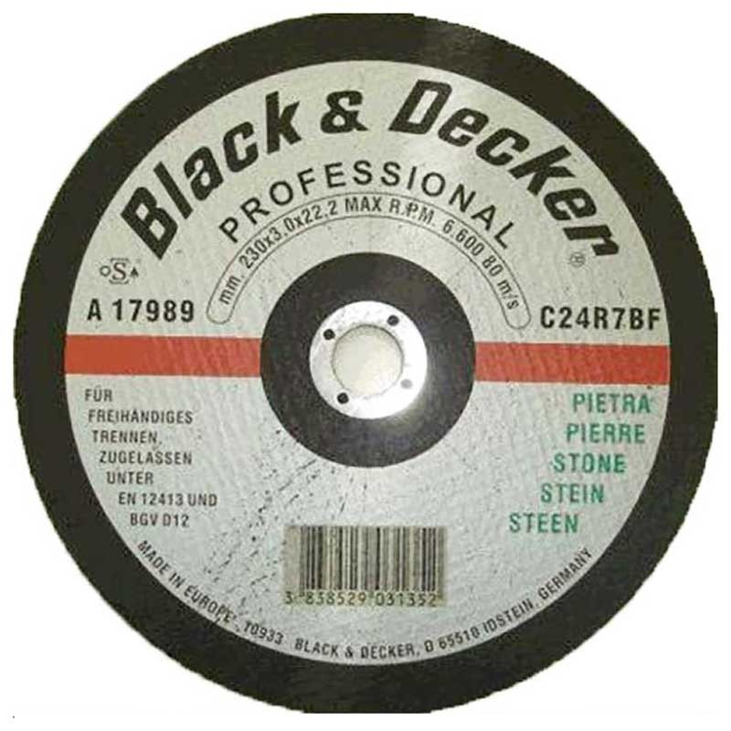 Disc abraziv Black+Decker A17989 230mm pentru taiere piatra Black and Decker imagine 2022 by aka-home.ro
