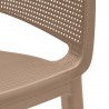 Scaun pentru gradina, polipropilena, Keter, Elisa, stivuibil, cappuccino, cotiera usor rotunjita, spatar lat, 57.7x62.5x79 cm