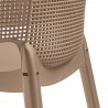 Scaun pentru gradina, polipropilena, Keter, Elisa, stivuibil, cappuccino, cotiera usor rotunjita, spatar lat, 57.7x62.5x79 cm