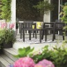 Set masa si scaune gradina, polipropilena, Keter Emily, pentru exterior, cu 2 scaune, culoare graphite, rezistent la raze UV si intemperii 