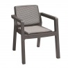 Set masa si scaune gradina, polipropilena, Keter Emily, pentru exterior, cu 2 scaune, culoare graphite, rezistent la raze UV si intemperii 