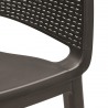 Scaun de exterior, polipropilena, Keter, Eva, stivuibil, grafit, imitatie ratan, cotiere usor rotunjite, spatar larg, 57.7 x 62.5 x 79 cm 
