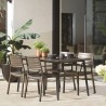Scaun gradina, polipropilena, Keter Metaline, bronz, cu cotiere si spatar, stivuibil, 60 x 53 x 81 cm