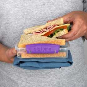 Cutie alimente din plastic pentru sandwich Sistema To Go 450 ml