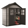 Casuta de gradina, Keter, Gri, 210 x 124,8 x 253, colectie Oakland 754, usa dubla, ferestre Usa dubla, Sistem de inchidere, Luminator, Ferestre, Duotech, Oakland