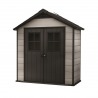 Casuta de gradina, Keter, Gri, 210 x 124,8 x 253, colectie Oakland 754, usa dubla, ferestre Usa dubla, Sistem de inchidere, Luminator, Ferestre, Duotech, Oakland