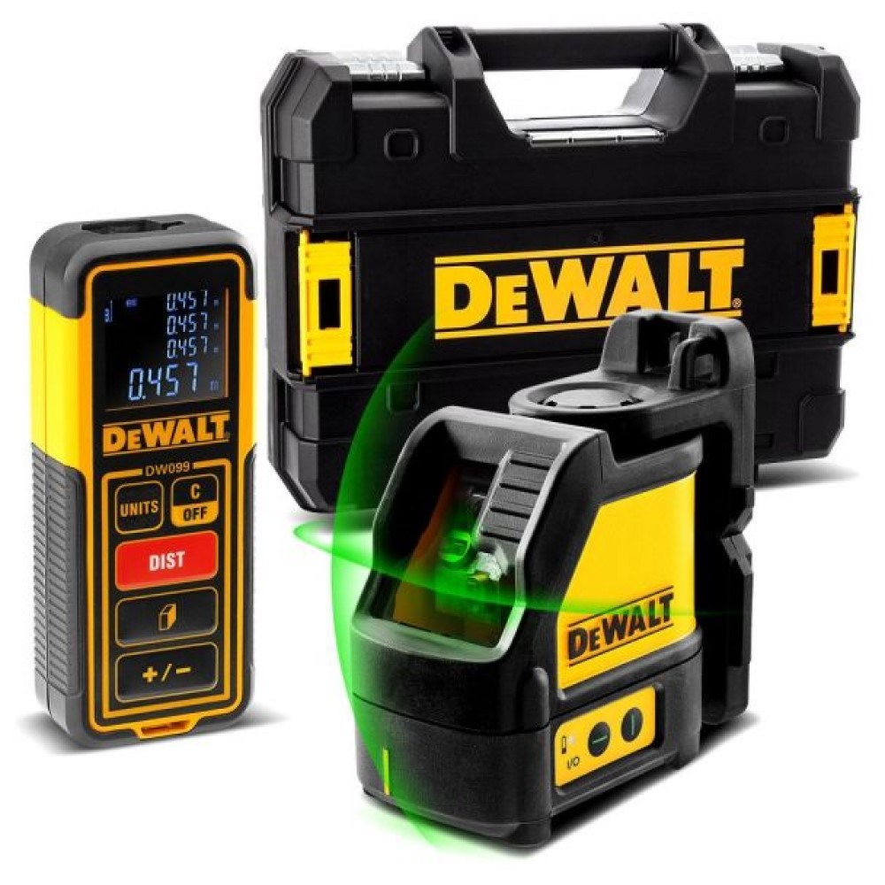 Set Nivela Laser + Detector DeWalt DW088CG / DW099E DeWALT imagine noua idaho.ro