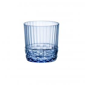 Set 6 pahare whisky Bormioli America '20s Sapphire Blue 370 ml