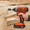 Masina de gaurit, cu impact, Black and Decker, BDCIM18N, cu acumulator, 18 V, 155 Nm, 0-3.000 rpm