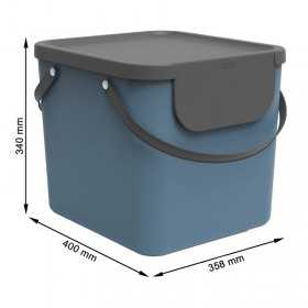 Cos colectare selectiva albastru inchis Rotho Albula 40 L