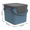 Cos colectare selectiva albastru inchis Rotho Albula 40 L
