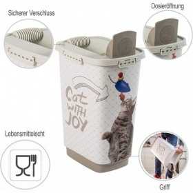 Container hrana pisici plastic imprimeu Rotho Cody 25 L