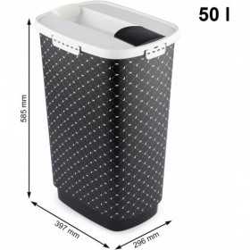 Container hrana animale plastic negru Rotho Cody 50 L