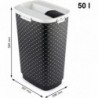 Container hrana animale plastic negru Rotho Cody 50 L 