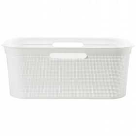 Cos rufe plastic rectangular alb Rotho Brisen