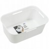 Cos rufe plastic rectangular alb Rotho Brisen 