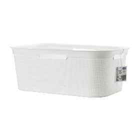 Cos rufe plastic rectangular alb Rotho Brisen