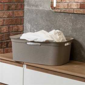 Cos rufe plastic rectangular cappuccino Rotho Brisen