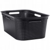 Cos rufe plastic rectangular negru Rotho Brisen 