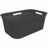 Cos rufe plastic rectangular negru Rotho Brisen 