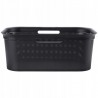Cos rufe plastic rectangular negru Rotho Brisen 