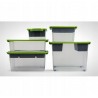 Organizator pentru cutie depozitare plastic, gospodarie, garaj, Rotho, Evo Total, unelte, negru, maner, 36.5x7.3x51.6cm, rezistent la socuri, 30L, 44L, 65L