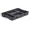 Organizator pentru cutie depozitare plastic, gospodarie, garaj, Rotho, Evo Total, unelte, negru, maner, 36.5x7.3x51.6cm, rezistent la socuri, 30L, 44L, 65L