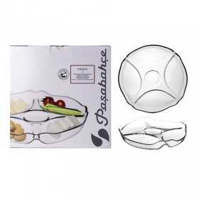 Platou de servire compartimentat Pasabahce Basic 25.2cm