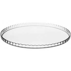 Platou servire rotund sticla cu capac Pasabahce Patisserie 32cm