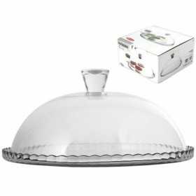 Platou servire rotund sticla cu capac Pasabahce Patisserie 32cm