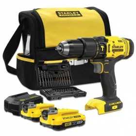 Masina de gaurit, cu percutie, Stanley Fatmax, SFMCD711DSA, cu acumulator, 18 V, 50Nm, 1500 rpm