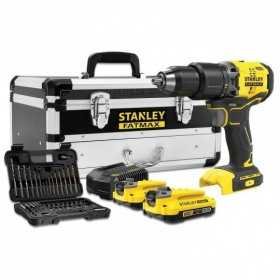Masina gaurit, cu percutie, Stanley Fatmax, SFMCD715D2F, cu acumulator, 18 V, 60 Nm, 1900 rpm