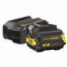 Kit adaptor, baterie + incarcator 18V Stanley Fatmax SFMCB121D1, V20 1.5Ah/2.0Ah pentru scule 18V 