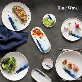 Farfurie adanca paste portelan Bonna Blue Wave 28 cm