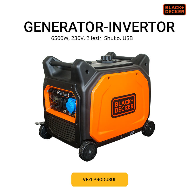 Generator-Invertor Black+Decker BXGNI6500E 6000 W Black and Decker imagine noua