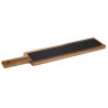 Platou ardezie servire cu suport de lemn APS 43 x 12 cm 