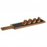 Platou ardezie servire cu suport de lemn APS 43 x 12 cm 