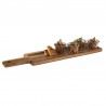 Platou ardezie servire cu suport de lemn APS 43 x 12 cm 