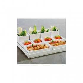 Platou servire melamina alb dreptunghiular APS 32.5x26.5 cm GN 1/2