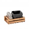 Cutie servire lemn Olive APS 22 x 15 x 6 cm 