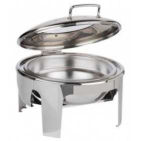 Chafing dish inductie cu capac sticla hidraulic APS 46 x 50 x 30 cm, 6 l