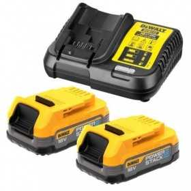 Kit DeWalt DCB1102E2, Statie incarcare + 2 x acumulatori 2 Ah POWERSTACK