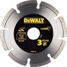 Disc diamantat pentru materiale dure & granit Dewalt DT3761, 125 mm