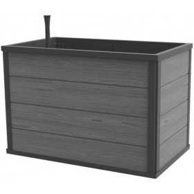 Jardiniera de gradina, inaltata, Keter Maple Garden Bed, dreptunghiulara, polipropilena, pentru flori, plante aromatice si legume, gri, rezistenta UV, 88 L